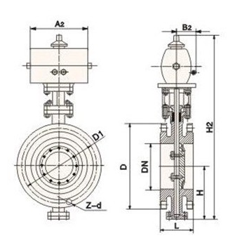 氣動(dòng)多層次硬密封蝶閥